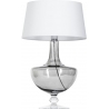 Stylowa Lampa stołowa szklana Oxford Transparent Black Biała 4Concepts do salonu.