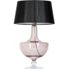 Stylowa Lampa stołowa szklana Oxford Transparent Copper Czarna 4Concepts do salonu.