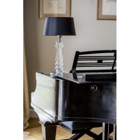 Stylowa Lampa stołowa szklana Petit Trianon Czarna 4Concepts do salonu.
