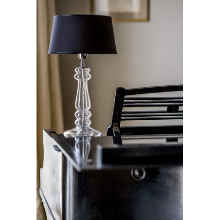 Stylowa Lampa stołowa szklana Petit Trianon Czarna 4Concepts do salonu.