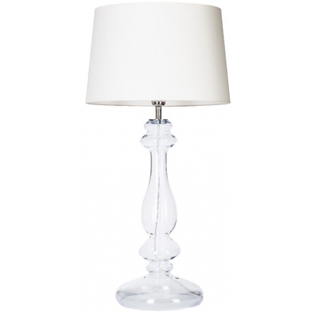 Stylowa Lampa stołowa szklana Versailles Biała 4Concepts do salonu.