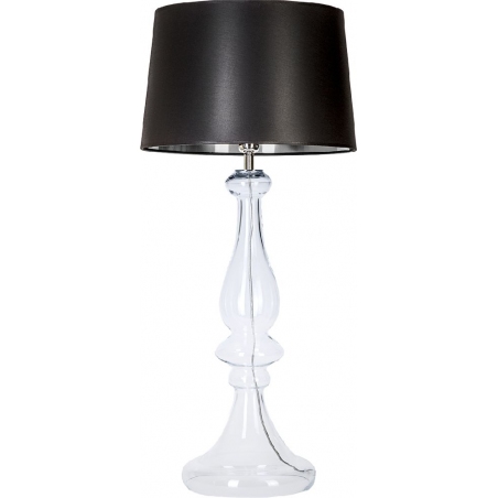 Stylowa Lampa stołowa szklana Louvre Czarna 4Concepts do salonu.