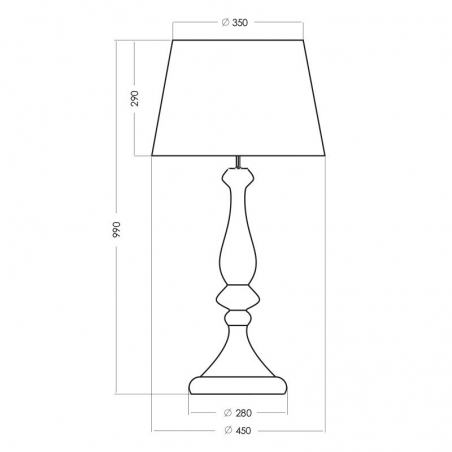 Stylowa Lampa stołowa szklana Louvre Biała 4Concepts do salonu.