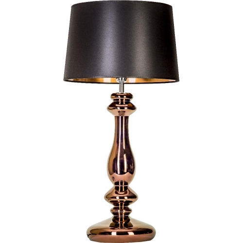 Stylowa Lampa stołowa szklana Versailles Copper Czarna 4Concepts do salonu.