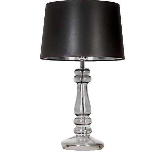 Stylowa Lampa stołowa szklana Petit Trianon Transparent Black Czarna 4Concepts do salonu.