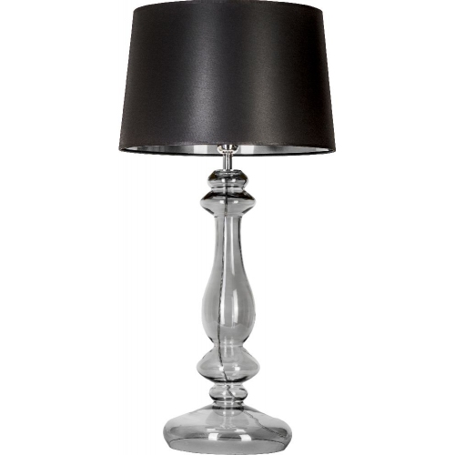 Stylowa Lampa stołowa szklana Versailles Transparent Black Czarna 4Concepts do salonu.