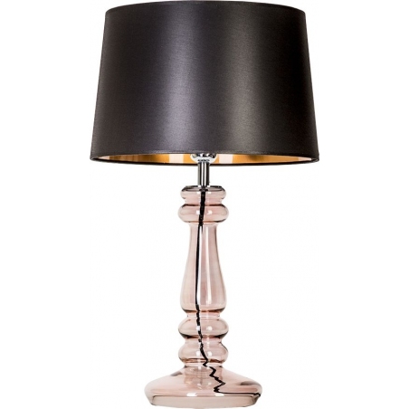 Stylowa Lampa stołowa szklana Petit Trianon Transparent Copper Czarna 4Concepts do salonu.
