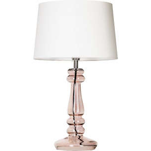 Petit Trianon Transparent Copper white glass table lamp 4Concepts