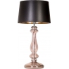 Stylowa Lampa stołowa szklana Versailles Transparent Copper Czarna 4Concepts do salonu.