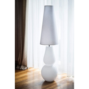 Milano White glass table lamp 4Concepts