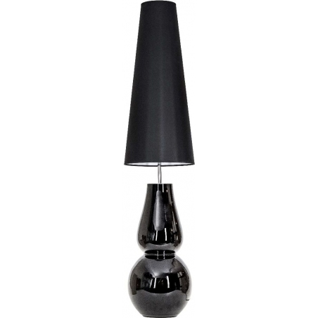 Stylowa Lampa stołowa szklana Milano Black Czarna 4Concepts do salonu.