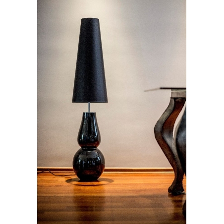 Stylowa Lampa stołowa szklana Milano Black Czarna 4Concepts do salonu.
