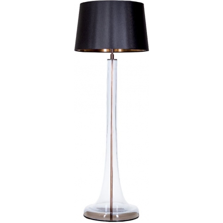 Zürich black glass floor lamp with shade 4Concepts