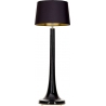 Zürich Black black glass floor lamp with shade 4Concepts