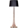 Stylowa Szklana Lampa podłogowa z abażurem Zürich Transparent Copper Czarna 4Concepts do salonu i sypialni.