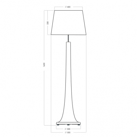 Zürich Transparent Copper black glass floor lamp with shade 4Concepts