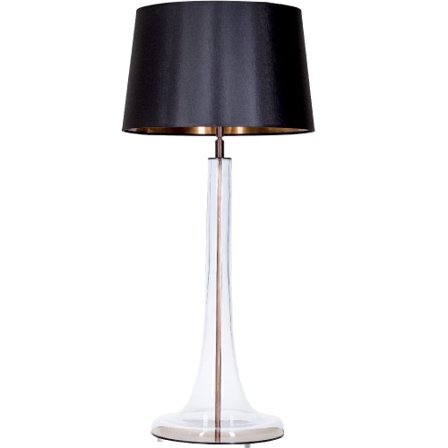 Stylowa Lampa stołowa szklana Lozanna Czarna 4Concepts do salonu.