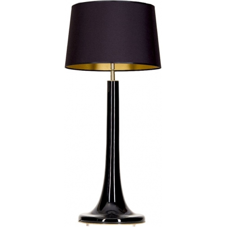 Stylowa Lampa stołowa szklana Lozanna Black Czarna 4Concepts do salonu.