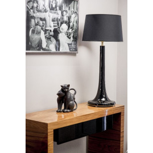 Lozanna Black black glass table lamp 4Concepts