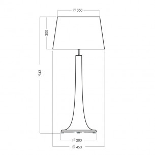 Stylowa Lampa stołowa szklana Lozanna Transparent Copper Czarna 4Concepts do salonu. 2
