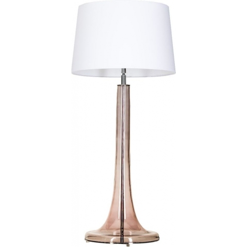 Stylowa Lampa stołowa szklana Lozanna Transparent Copper Biała 4Concepts do salonu.
