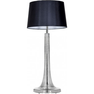 Lozanna Transparent Black black glass table lamp 4Concepts