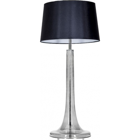 Stylowa Lampa stołowa szklana Lozanna Transparent Black Czarna 4Concepts do salonu.