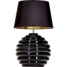 Stylowa Lampa stołowa szklana Saint Tropez Black Czarna 4Concepts do sypialni.