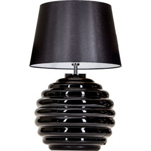 Stylowa Lampa stołowa szklana Saint Tropez Black II Czarna 4Concepts do sypialni.