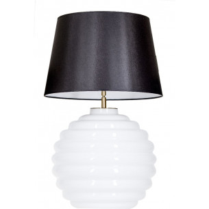 Saint Tropez White black glass table lamp 4Concepts