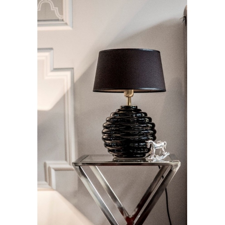 Antibes Black black glass table lamp 4Concepts