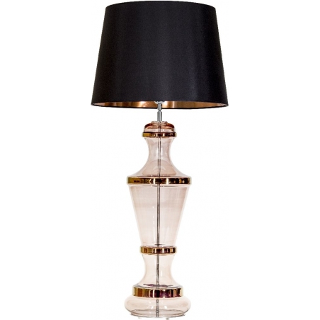 Stylowa Lampa stołowa szklana Roma Copper Czarna 4Concepts do salonu.