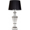 Stylowa Lampa stołowa szklana Roma Platinum Czarna 4Concepts do salonu.