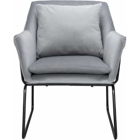Fluence grey velvet armchair Moos Home
