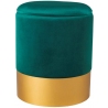 Velvet M dark green&amp;brass glamour velvet storage pouffe Moos Home