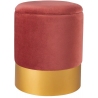 Velvet L pink&amp;brass glamour velvet storage pouffe Moos Home