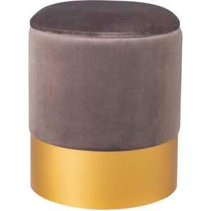 Velvet L grey&amp;brass glamour velvet storage pouffe Moos Home