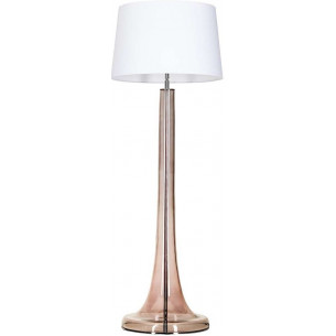 Zürich white glass floor lamp with shade 4Concepts