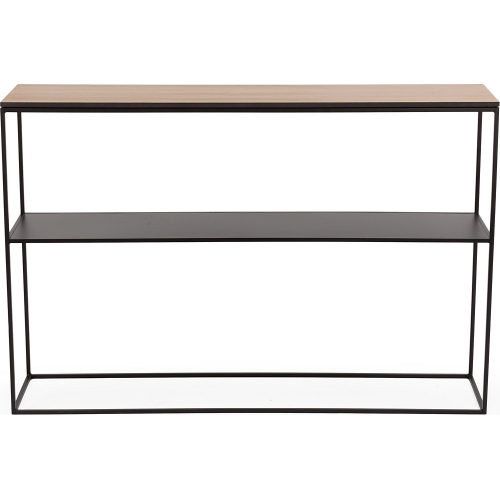 Stam 118 oak industrial console table with shelf Nordifra