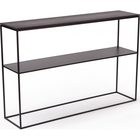 Stam 118 black oak industrial console table with shelf Nordifra