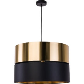 Hilton 50 gold&amp;black pendant lamp with shade TK Lighting