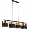 Hilton IV gold&amp;black pendant lamp with 4 lights TK Lighting