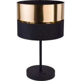 Hilton gold&amp;black table lamp with shade TK Lighting