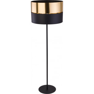 Hilton gold&amp;black floor lamp with shade TK Lighting