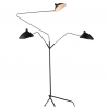 Crane black tall floor lamp with 3 lights Step Into Design