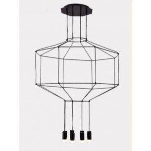 Designer Linea VII black wire pendant lamp Step Into Design 2