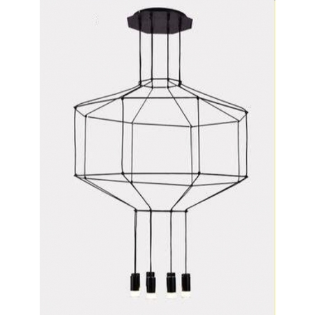 Linea VII black wire pendant lamp Step Into Design