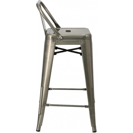 Paris Back Short 66 metalic metal bar stool with backrest D2.Design