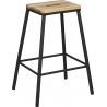 Seattle 66 black industrial bar stool Intesi