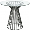 Stylowy Stół okrągły szklany Cage 80 przeźroczysty D2.Design do kuchni, jadalni i salonu.